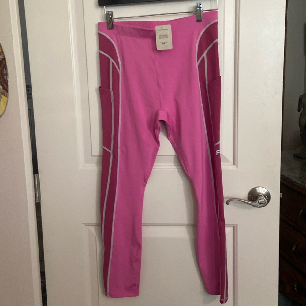 Fabletics pink high waisted exercise pants. New!